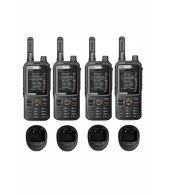 Set van 4 Inrico T320 V2 4G LTE Zello Portofoon, GPS, Wifi met tafellader