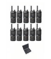 Set van 10 Inrico T320 V2 4G LTE Zello Portofoon, GPS, Wifi met koffer