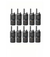 Set van 10 Inrico T320 V2 4G LTE Zello Portofoon, GPS, Wifi met beveiliging oortje