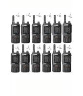 Set van 12 Inrico T320 V2 4G LTE Zello Portofoon, GPS, Wifi met beveiliging oortje