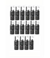 Set van 16 Inrico T320 V2 4G LTE Zello Portofoon, GPS, Wifi met beveiliging oortje