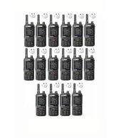 Set van 16 Inrico T320 V2 4G LTE Zello Portofoon, GPS, Wifi met D-shape oortje