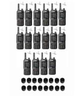 Set van 16 Inrico T320 V2 4G LTE Zello Portofoon, GPS, Wifi met tafellader en beveiliging oortje