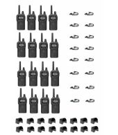 Set van 16 Kenwood PKT-300 ProTalk XLS IP52 PMR446 mini portofoons en D-shape oortje