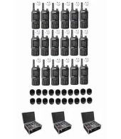 Set van 18 Inrico T320 V2 4G LTE Zello Portofoon, GPS, Wifi met tafellader beveiliging oortje en koffer