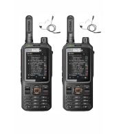 Set van 2 Inrico T320 V2 4G LTE Zello Portofoon, GPS, Wifi met beveiliging oortje