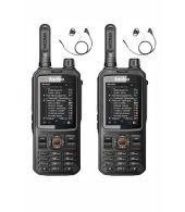 Set van 2 Inrico T320 V2 4G LTE Zello Portofoon, GPS, Wifi met D-shape oortje