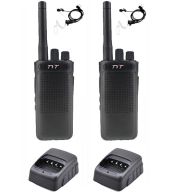 Set van 2 TYT TC-19 UHF IP54 10watt portofoons met beveiliging oortje