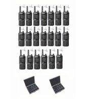 Set van 20 Inrico T320 V2 4G LTE Zello Portofoon, GPS, Wifi met beveiliging oortje en koffer