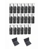 Set van 20 Inrico T320 V2 4G LTE Zello Portofoon, GPS, Wifi met D-shape oortje en koffer