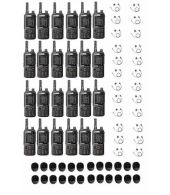 Set van 24 Inrico T320 V2 4G LTE Zello Portofoon, GPS, Wifi met tafellader en D-shape oortje