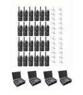 Set van 24 Inrico T320 V2 4G LTE Zello Portofoon, GPS, Wifi met beveiliging oortje en koffer