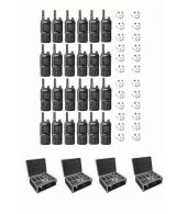 Set van 24 Inrico T320 V2 4G LTE Zello Portofoon, GPS, Wifi met D-shape oortje en koffer