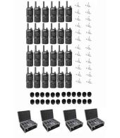 Set van 24 Inrico T320 V2 4G LTE Zello Portofoon, GPS, Wifi met tafellader beveiliging oortje en koffer