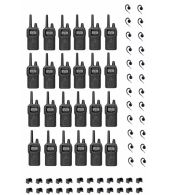 Set van 24 Kenwood PKT-300 ProTalk XLS IP52 PMR446 mini portofoons en C-ring oortje