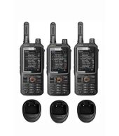 Set van 3 Inrico T320 V2 4G LTE Zello Portofoon, GPS, Wifi Smartphone, GSM, Wifi met tafellader