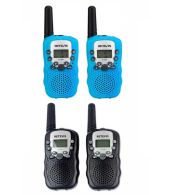 Set van 4 Retevis RT388 walkie talkies 2x lichtblauw en 2x zwart OP=OP