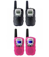 Set van 4 Retevis RT388 walkie talkies 2x zwart en 2x roze OP=OP