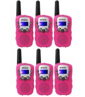 Set van 6 Retevis RT388 walkie talkies roze OP=OP