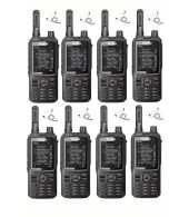 Set van 8 Inrico T320 V2 4G LTE Zello Portofoon, GPS, Wifi met beveiliging oortje